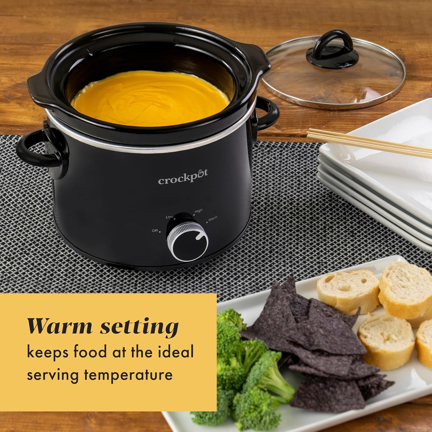Crock-Pot 2 Quart Round Manual Slow Cooker in Black SCR200-B
